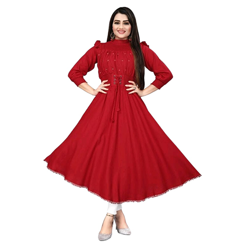 Ac2029 Solid Rayon Pattern Dresses - Rayon Sizes S-xxxl Colors Maroon Black Navy Blue Green | Breathable Cool Dry No Fade Quick Dry 3-4th Sleeve Modern Style