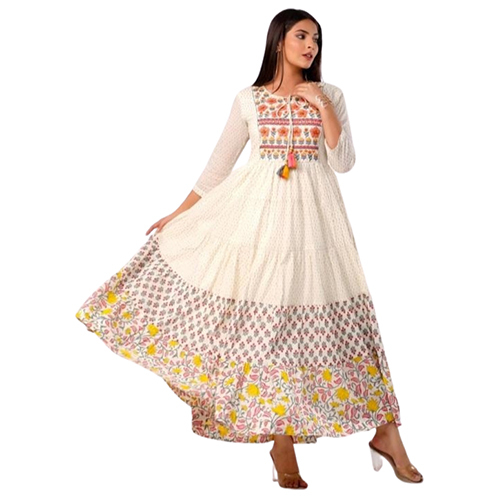 Off White Ac2030 Anarkali Pattern Full Length Kurtis