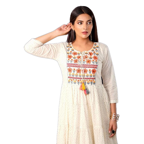 Off White Ac2030 Anarkali Pattern Full Length Kurtis