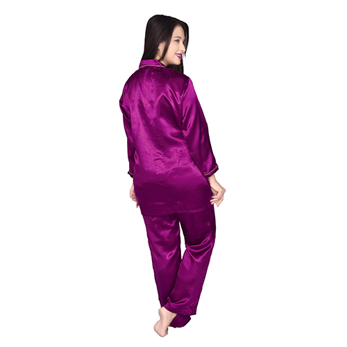 : Burgundy Acnd1002 Pajama And Shirt Nightwear Set