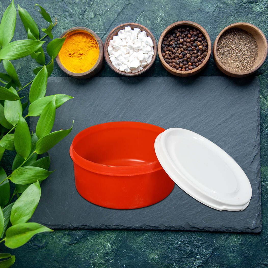 Plastic Airtight Food Storage Round Container (5310) - Plastic, 25x20x11 Cm, Mix Colour | Air Tight Seal, Ergonomic Design, Microwave Safe, 6pcs Set