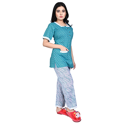 Cotton Nightwear Set - Large, Medium, Xl, Xxl Sizes | Breathable, Quick Dry, Printed, Cool Dry, Available In Multiple Colors