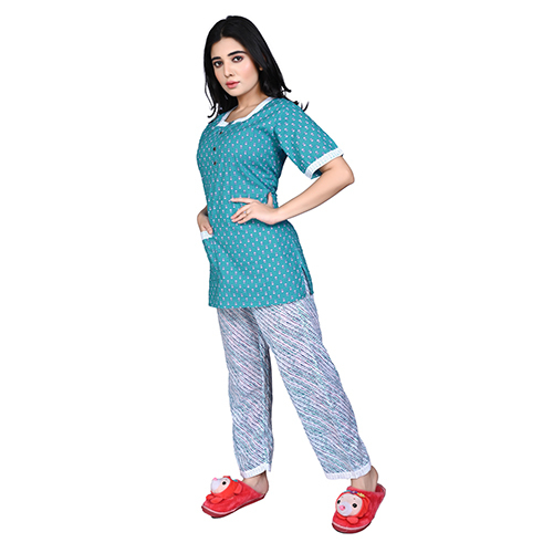 Cotton Nightwear Set - Large, Medium, Xl, Xxl Sizes | Breathable, Quick Dry, Printed, Cool Dry, Available In Multiple Colors