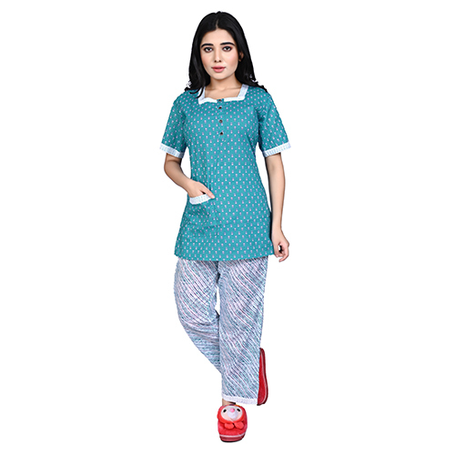 Cotton Nightwear Set - Large, Medium, Xl, Xxl Sizes | Breathable, Quick Dry, Printed, Cool Dry, Available In Multiple Colors