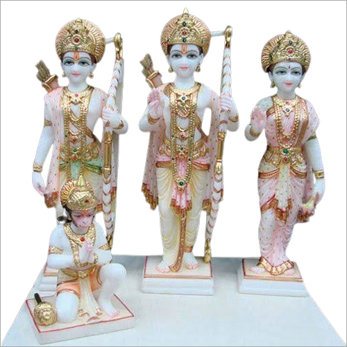 Easy To Install Marble Ram Darbar Stone Murti