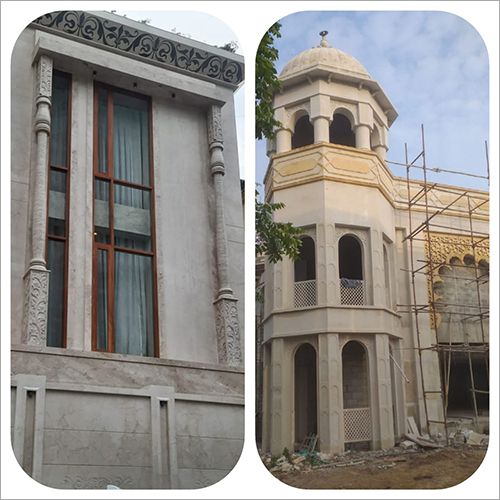 ब्राउन मार्बल एलिवेशन वर्क