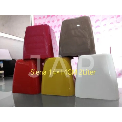 Colored Decorative Mini Flower Pot - Plastic Material, Polished Finish, Various Colors Available | Ideal for Gardening and Home Décor