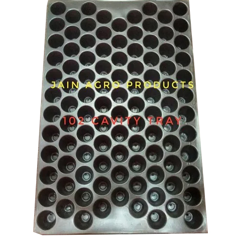 102 Cavity Black Seedling Tray - Metal Construction, Different Sizes Available | Uncoated Finish, Ideal for Garden Fork Use