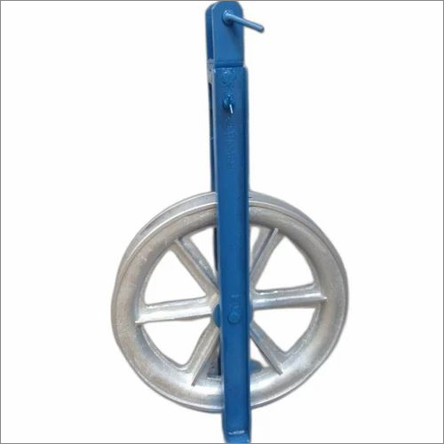 Aerial Roller - 600 mm, Blue Mild Steel, Motorized with Rust Resistance, 1 Sheave Design