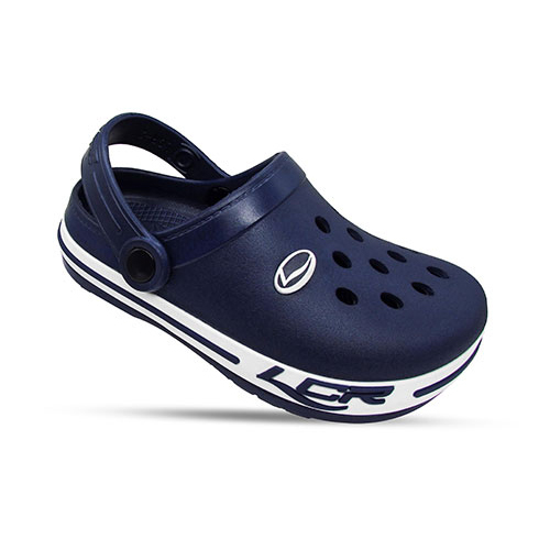 Kids Fluffy Hero Down Blue Clogs