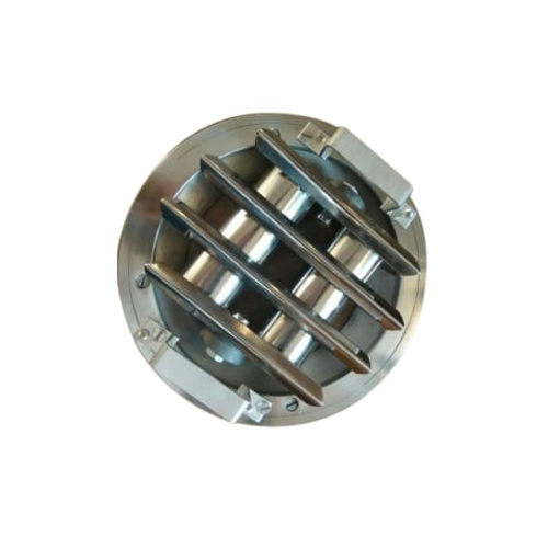 Stainless Steel Hopper Magnet - 8 Inch Round, Gray | Capacity 100, Permanent Ceramic Magnet, Manual Power Supply, Gauss 5000