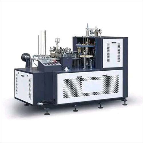 Full Automatic Tea Cup Making Machine - Mild Steel, 4 to 12 Inch Cutting Size | White and Gray, Frequency Speed Control, 415 Volt, 500 Kg Weight, Warranty Included