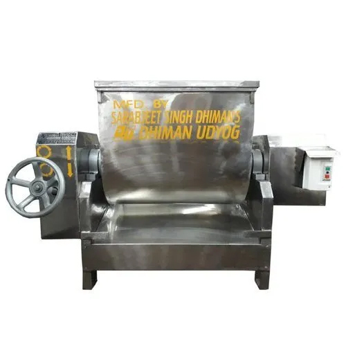3 HP Flour Kneading Machine - Stainless Steel, 127x138x120 cm | Semi Automatic, 150 Kg/hr Capacity, 1 Year Warranty, Gray