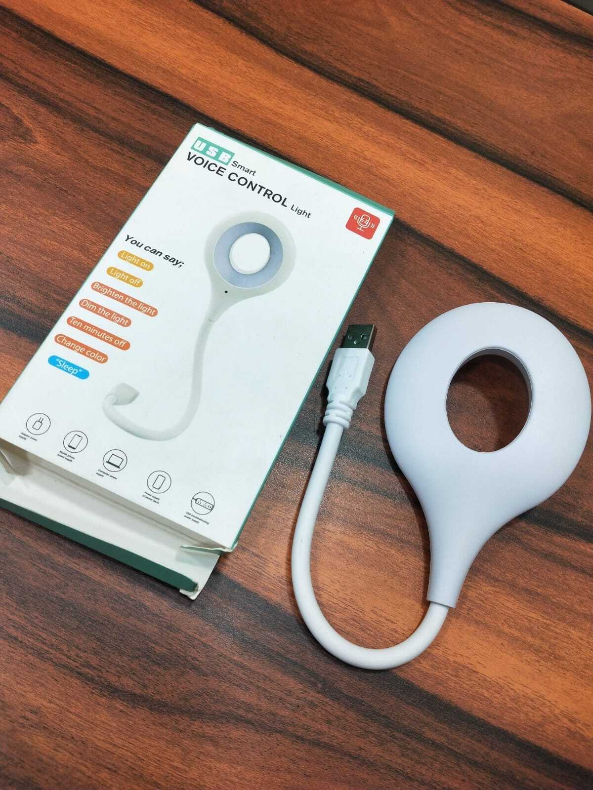 Usb Led Smart Light - Hose Material, 2m Voice Control Distance, Round, White | Multi-directional Bending, 24 Built-in Led Beads, Plug And Play