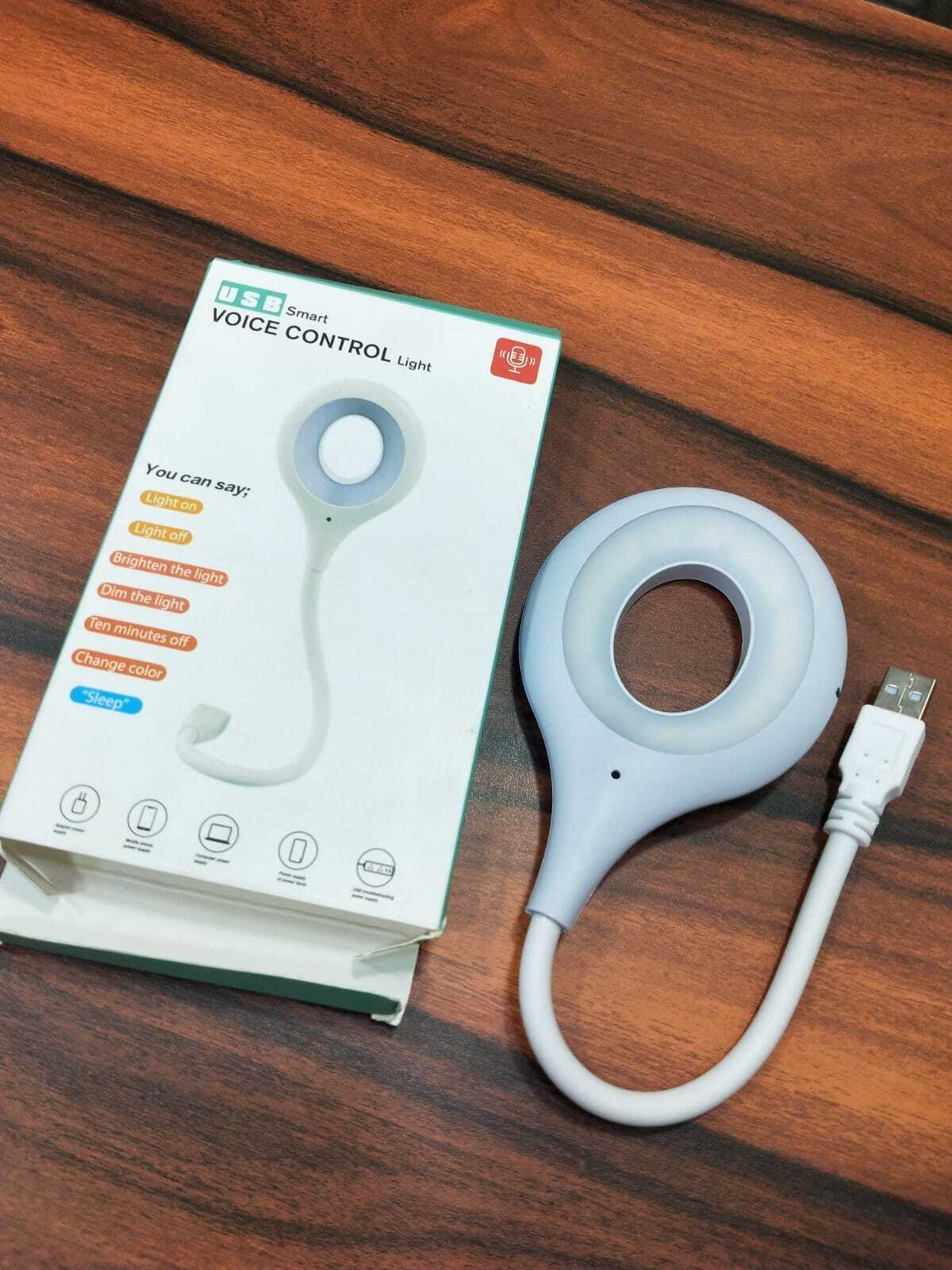Usb Led Smart Light - Hose Material, 2m Voice Control Distance, Round, White | Multi-directional Bending, 24 Built-in Led Beads, Plug And Play
