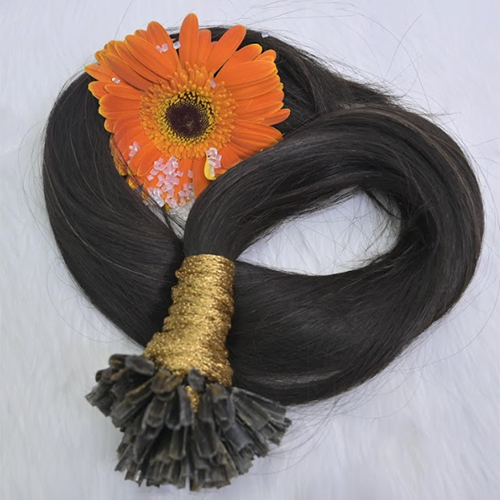 ब्लैक ग्लू रिंग हेयर एक्सटेंशन