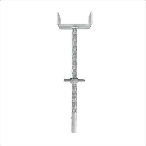 U Head Jack - Aluminum, Adjustable Height, U-shaped Head, Electric Galvanized Finish | Suitable For Exhibition Setups, Interior Refurbishing