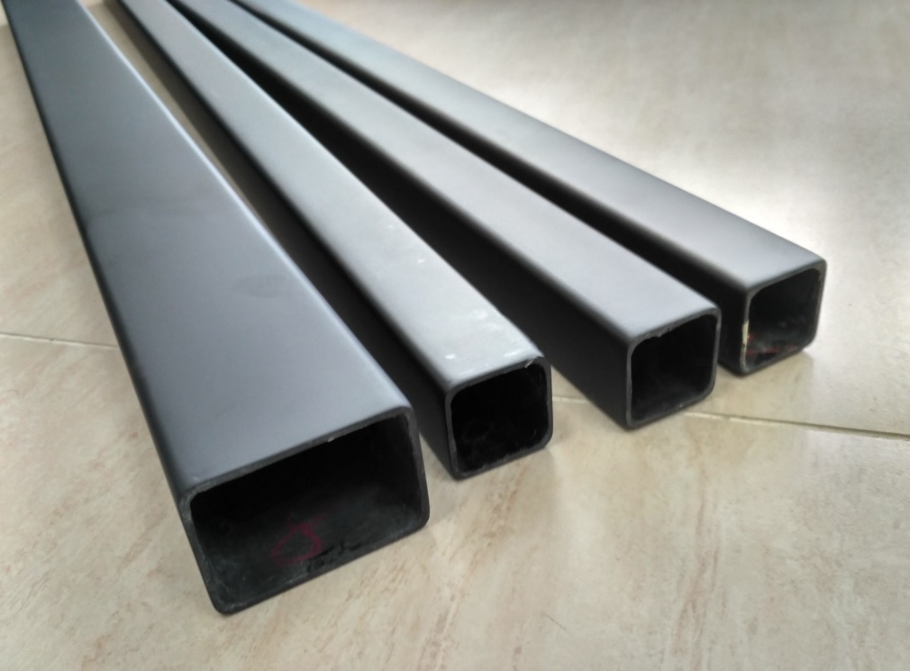 Black Right Angle 3k Twill Matte Carbon Fiber Square Tubing Large Size Graphite Carbon Fiber Rectangular Tube Rod