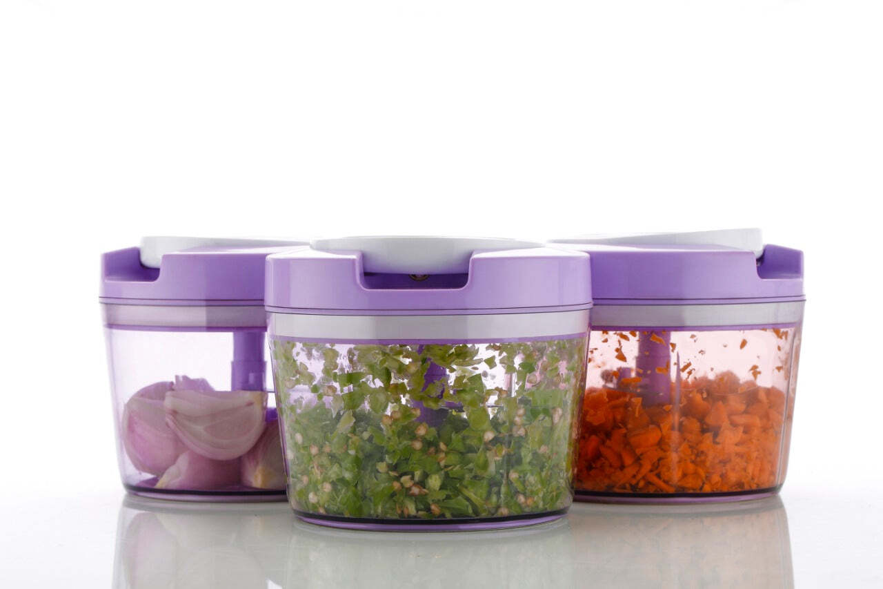 Multipurpose-vegetable-fruit-chopper-grinder-mixer-slicer - Stainless Steel, 14x13x12 Cm, Multi/assorted | Versatile Food Preparation Tool