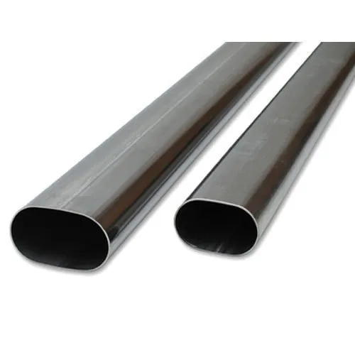 202 Stainless Steel Oval Pipe - 19x45 mm Zinc Coated Rectangular Section | Alloy Build, 1 Year Warranty, Suitable for Construction Applications