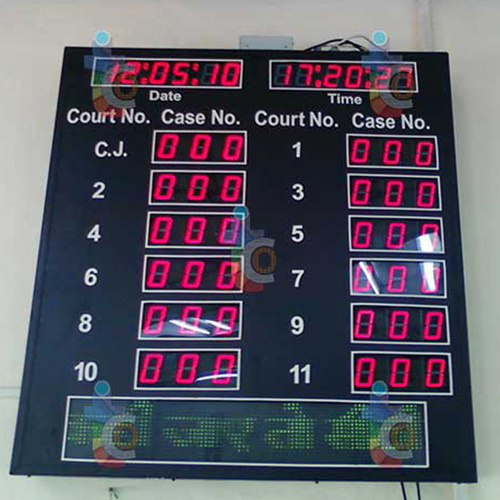 Court Case Number Display Boards Application: Commercial