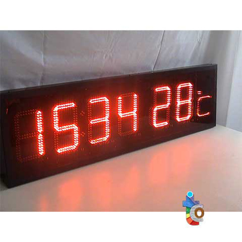 Black Temperature Digital Clock