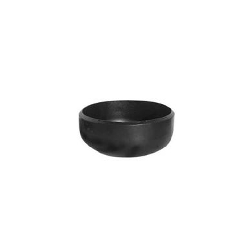 Buttweld End Pipe Cap - Carbon Steel, Round Shape, Galvanized Finish | High-Temperature Resistance, Dome Design, Black Color, Warranty Included