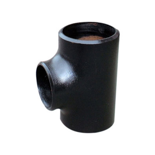 Buttweld Equal Pipe Tee - Carbon Steel, Black Color, Galvanized Finish | Butt Fusion Connection, High Pressure And Temperature Resistance