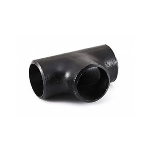 Buttweld Equal Pipe Tee - Carbon Steel, Black Color, Galvanized Finish | Butt Fusion Connection, High Pressure And Temperature Resistance