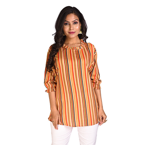 Printed Tunic Tops - Rayon, Available In Sizes S To Xxxl, Multicolour With Short Sleeves | Breathable, Quick Dry, No Fade, Perfect For All Seasons