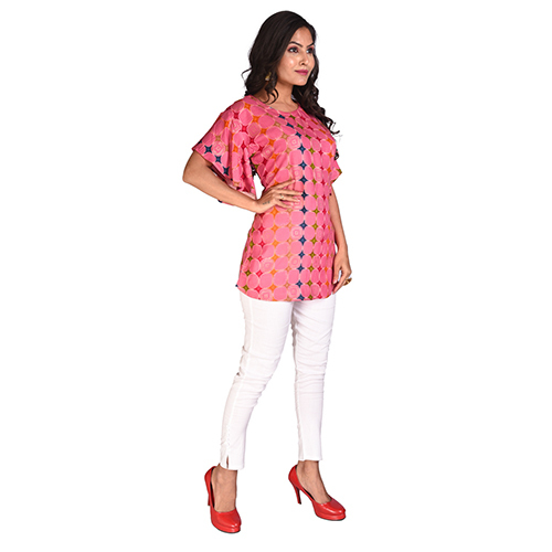 Printed Tunic Tops - Rayon, Available In Sizes S To Xxxl, Multicolour With Short Sleeves | Breathable, Quick Dry, No Fade, Perfect For All Seasons