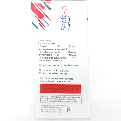 30 Ml Ofloxacin Metronidazole And Simethicone Suspension General Medicines