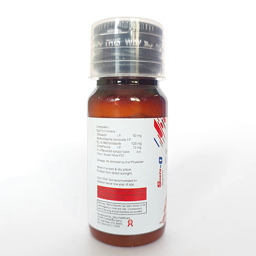 30 Ml Ofloxacin Metronidazole And Simethicone Suspension General Medicines