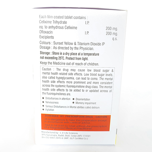Cefixime And Ofloxacin Tablets - Recommended Dosage, Room Temperature Storage | General Medicines For Effective Treatment