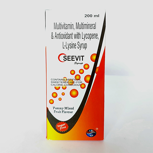 200 Ml Multivitamin Multimineral And Antioxidant With Lycopene L-lysine Syrup General Medicines