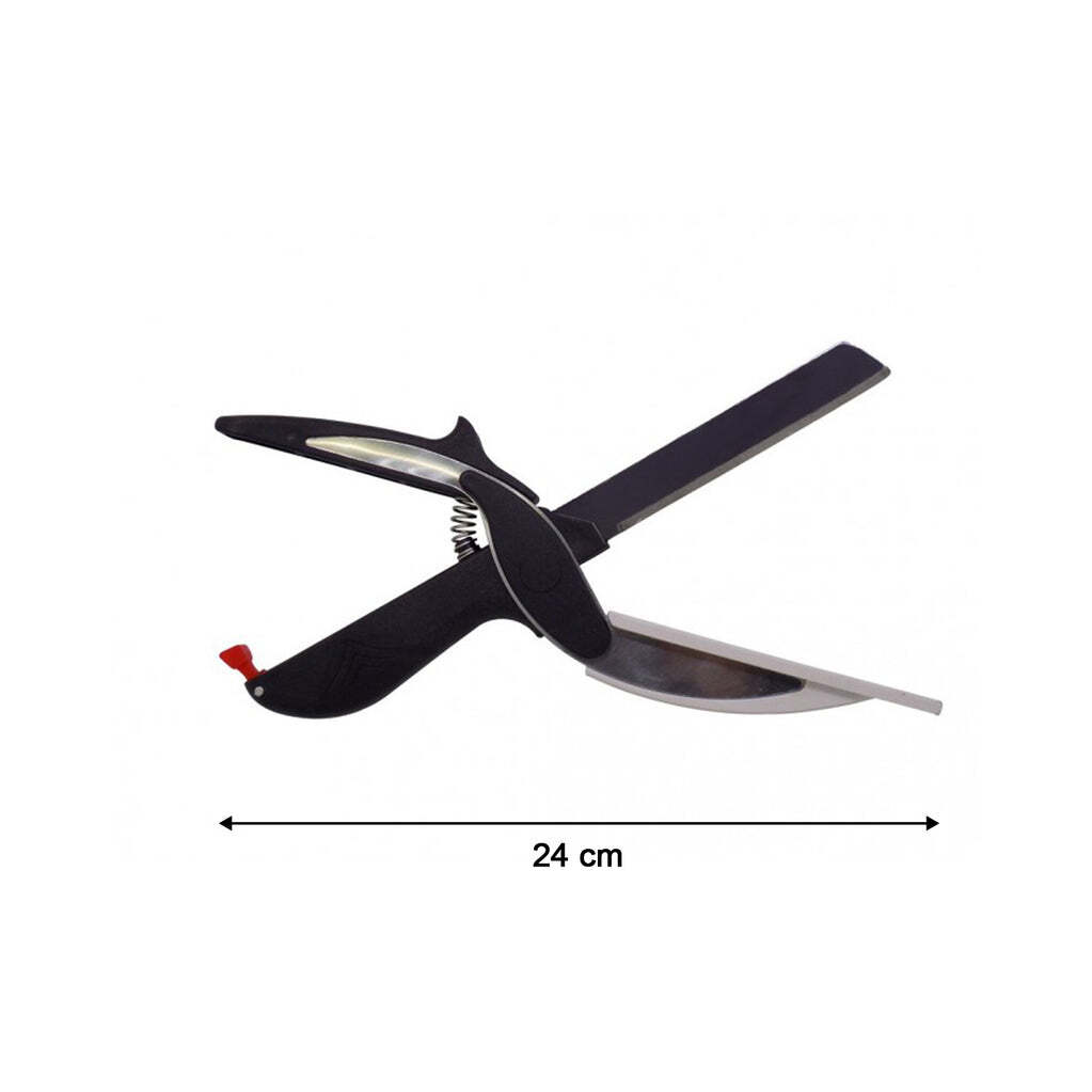 Clever Cutter 2 In 1 Food Chopper Slicer Dicer Vegetable Fruit Cutter (0107) - Stainless Steel , 25*3*7 Cm , Multi/assorted Colors, Versatile 2 In 1 Design