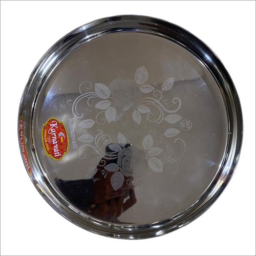 Silver Stainless Steel Thali
