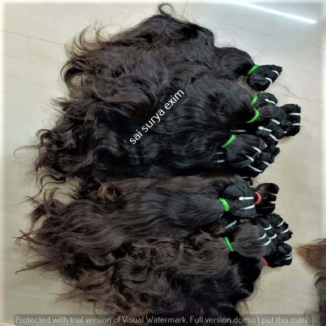 Indian Natural Wavy Hair Extensions - Length: 203.2 - 1016 Millimeter (Mm)
