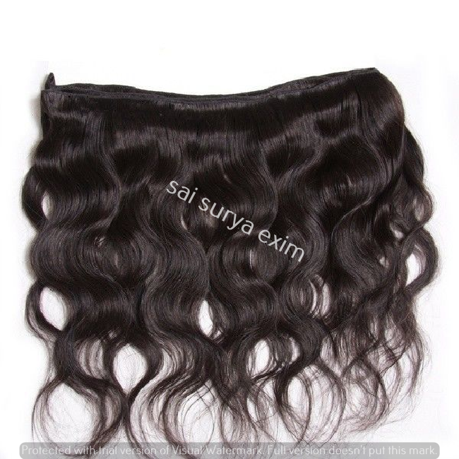 Indian Natural Wavy Hair Extensions - Length: 203.2 - 1016 Millimeter (Mm)