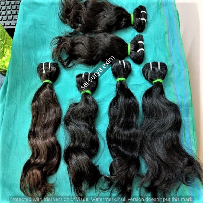 Indian Natural Wavy Hair Extensions - Length: 203.2 - 1016 Millimeter (Mm)