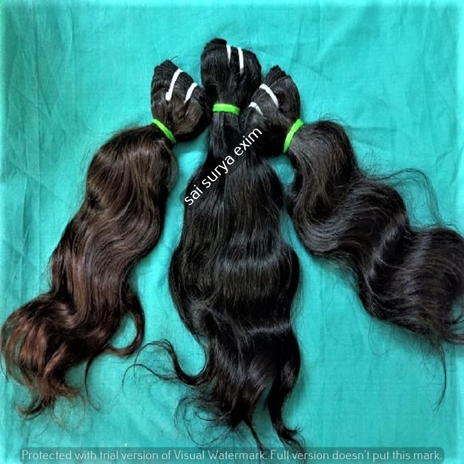 Indian Natural Wavy Hair Extensions - Length: 203.2 - 1016 Millimeter (Mm)
