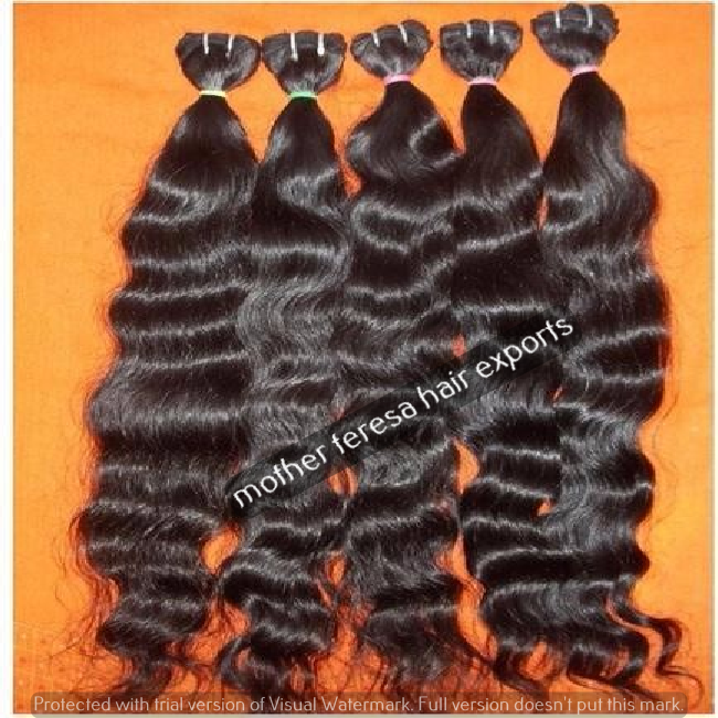 Indian Natural Wavy Hair Extensions - Length: 203.2 - 1016 Millimeter (Mm)