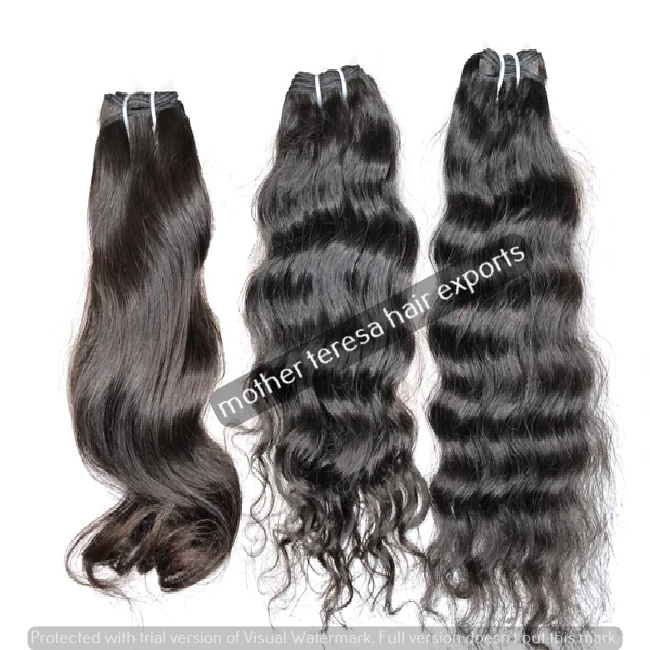 Indian Natural Wavy Hair Extensions - Length: 203.2 - 1016 Millimeter (Mm)