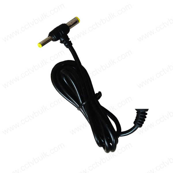 Adaptor Cable Dc 2 Pin - Black Pvc 2 In 1 12v 1a | Compatible With Laptop, Switching, Mobile Phone, Game Player, Digital Camera, Display