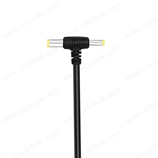 Adaptor Cable Dc 2 Pin - Black Pvc 2 In 1 12v 1a | Compatible With Laptop, Switching, Mobile Phone, Game Player, Digital Camera, Display