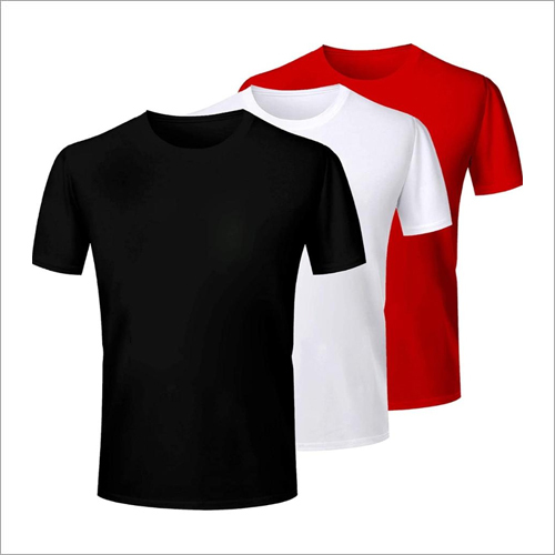 T-Shirt-Rn-Cotton-Black -Red -White Age Group: Adult