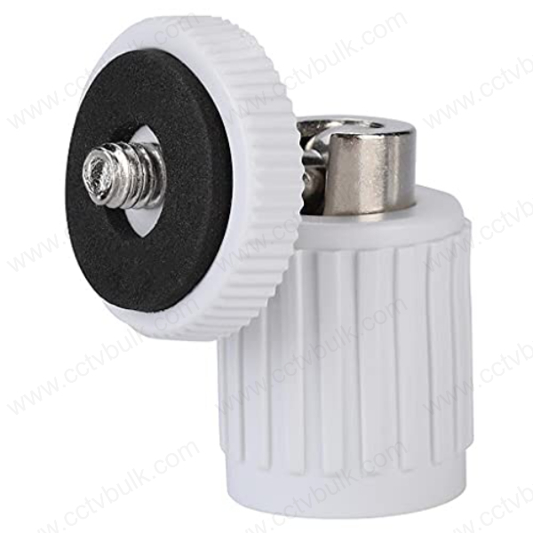 Cctv Camera Stand Bullet Plastic - Metal, Height 16cm, Base Length 7.5cm, Color: White | Versatile Mounting, Rotatable Top, 180â° Angle Adjustment, Supports 2kg