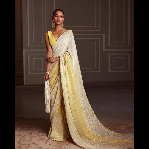 Party Wear Sequence Saree
