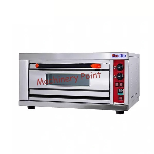 Electric Deck Oven - Stainless Steel, 930x630x400 Mm | Semi-automatic, Digital Timer Control, 220v, 20-300â°c Temperature Range, 1-year Warranty