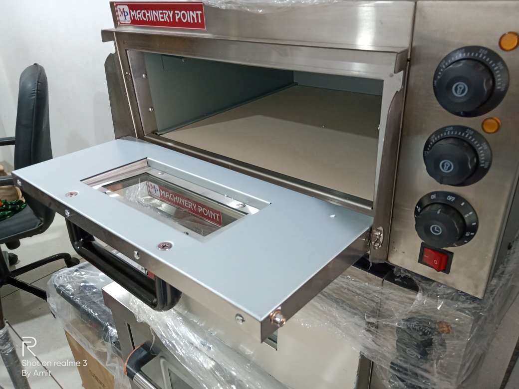 Electric Deck Oven - Stainless Steel, 930x630x400 Mm | Semi-automatic, Digital Timer Control, 220v, 20-300â°c Temperature Range, 1-year Warranty